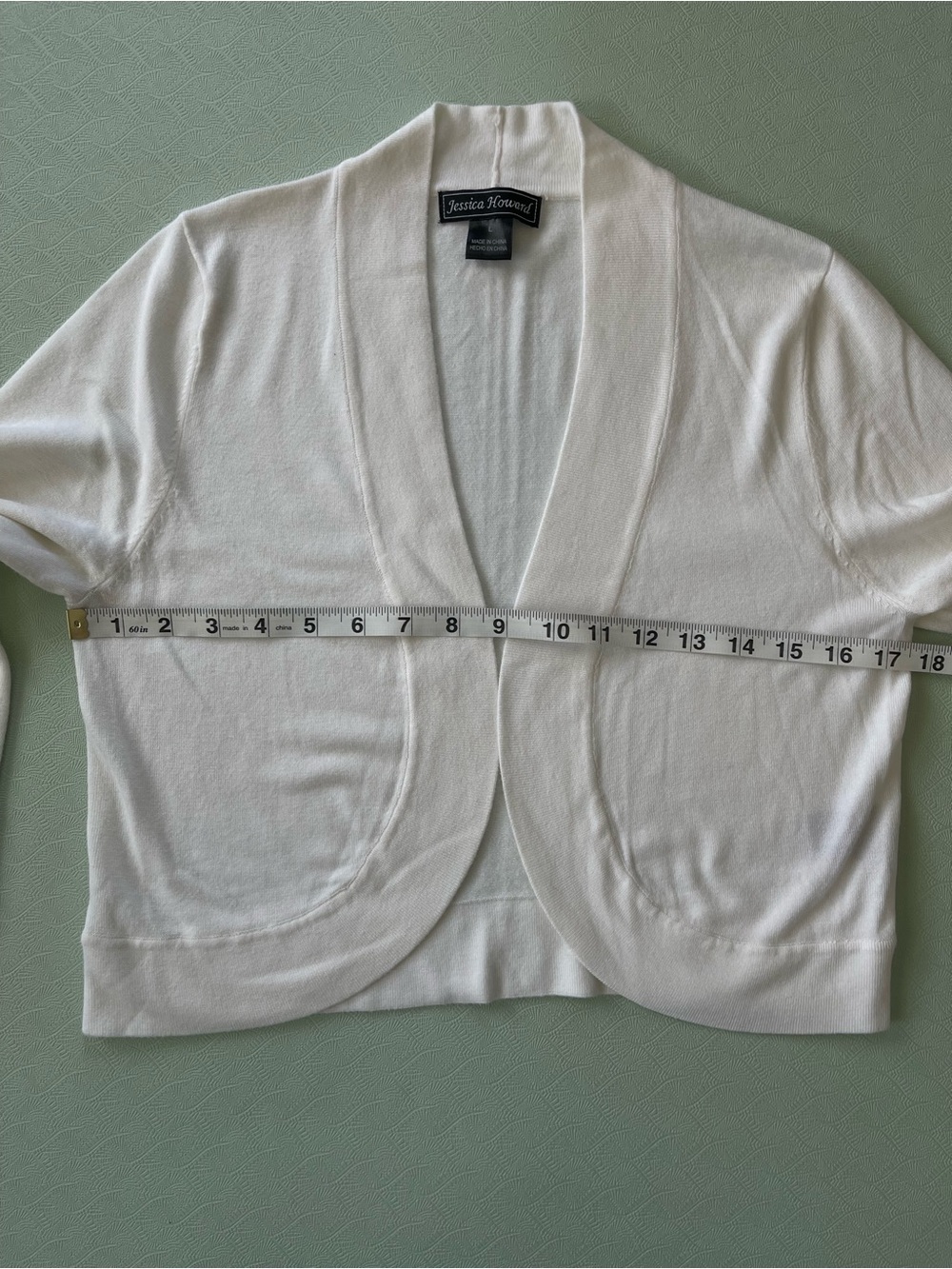 Jessica Howard White Open-Front Bolero Cardigan - Picture 6 of 7